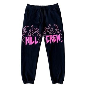 Kill Crew HEAVYWEIGHT LUX SWEATPANTS FLAME - BLACK / PINK